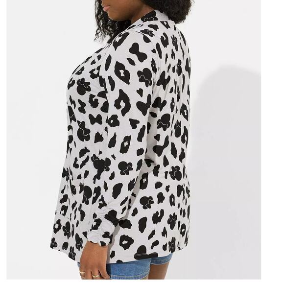 Torrid Plus Size 1 Disney Minnie Mouse Leopard Print Super Soft Open Cardigan 1X - Picture 3 of 3